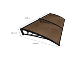 Mountview Window Door Awning Outdoor 1M X 2.4M Brown 1x2.4M OD1006-1X2.4-BK_NZ