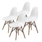 4X Retro Dining Cafe Chair DSW WHITE V274-FT-PP623-WH4