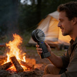 Solar USB Fan 5 Speed 1200mA Portable Handheld Outdoor V1369-AZ3-W-10326