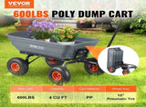 Dump Cart, Poly Garden Dump Cart with Easy to Assemble Steel Frame, Dump Wagon with 2-in-1 V952-SLZXTC600B005GQJAV0