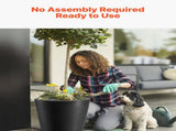 Tall Planter, Set of 2 Tall Round Tapered Planters, 59 cm Large Modern Gardening and Flower Plastic V952-YZXHS24YCBDT499PJV0