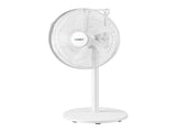 DEVANTI 16" 5-in-1 Rechargeable Fan for Pedestal Table Floor Wall Ceiling PF-RC-16IN-WH