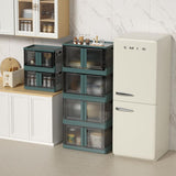 Plastic Storage Box, 32L Foldable Storage Box, With Lid And 4 Stackable Wheels, For Clothes Toys, V1188-MS-227-1772