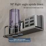 2nd Gen Space Aluminum Toothbrush Holder Drill-Free, Large-Capacity Storage, Water-Draining & V1232-YSJ-JH-002