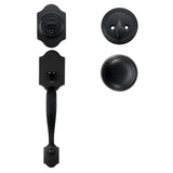 Front Door Handle and Deadbolt Set, Matte Black Front Door Lock Set with Interior Knob, Single V952-XNSBYGHDSHXLS59N0V0
