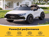 Ride On Car Licensed Audi RS3 Car for Kids 12V Remote Control White RCAR-LS-AURS3-WH