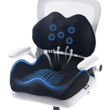 Memory Foam Seat Cushion & Lumbar Support Pillow Set Ergonomic Office Chair & Car Seat Pad for V888-ELOSUNG54379