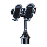 Foldable Car Cup Holder Phone Stand for Double Devices 360 Degree Rotating Adjustment Custom Angles V1192-AZ-W-23666