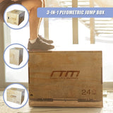 3 IN 1 Wood Plyo Games Plyometric Jump Box V63-821771