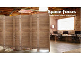 Artiss 8 Panel Room Divider Screen 326x170cm Louver Oak RD-B-0539-8P-BR