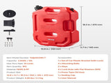 Fuel Container, 10 L, Gas Can with Spout and Lockable Bracket, 15 L/min Max Flow Rate, Secure & V952-SLBXSYXCZK1JAO871001V0