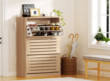 Artiss Shoe Cabinet Storage Drawer 45 Pairs Pine FURNI-N-SHOE-3D-WD