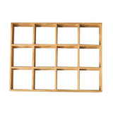 12 Grids Action Figure Wooden Storage Shelf Figure Wood Shadow Box Shelf Organizer for Bedroom V1294-YM0703-3117230122612