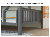 Kingston Slumber Bunk Bed Triple Wooden Single Over Double Beds for Kids, Solid Pine Wood, V219-BEDDBBKS02GA