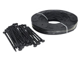 L Shaped Grass Stone Isolation Belt Landscape Edging for Garden 5cm*5cm*10m Black V1294-YM0901-3111240134315