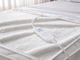 Laura Hill Single Electric Heated Underlay Blanket Fleecy Fabric with Timer BKT-FLC-CRM-SN