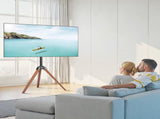 Tripod Easel TV Stand, for 40-65 inch Flat Screen/Curved TVs Up to 45 kg, 18&deg Left-Right Rotation V952-TYSDLDDSJZJZLU43E001V0