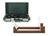 Crosley Cruiser Bluetooth Portable Turntable - Emerald Green Bundled Crosley Record Storage V398-CR8005FSS-EM4