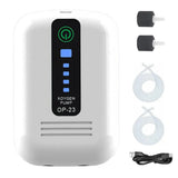 Aquarium Oxygen Pump Black USB Rechargeable Air Pump for Fish Tanks and Bait Buckets with 2 Outlets V178-59153