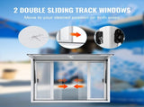 Concession Window for Food Truck, 1220x915 mm Aluminum Alloy Service Window, Up to 85 Degrees V952-SCFWCK4836YCMH67OV0