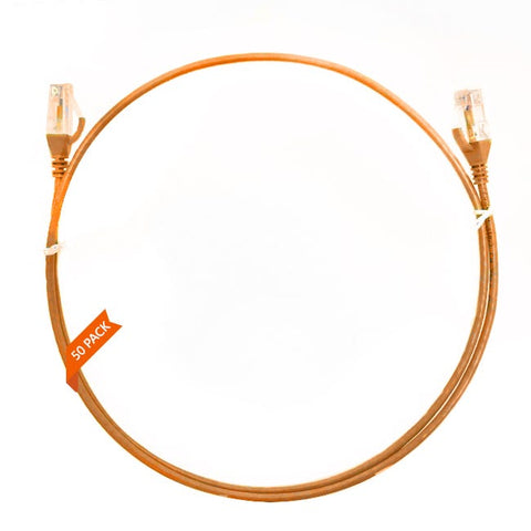 0.75m CAT6 Ultra Thin LSZH Ethernet Network Cable  50 Pack Orange 004.004.5016.50PACK