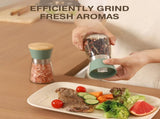 Grinder - Salt pepper mill - Adjustable grind size - Wooden lid - Stainless steel - Coarse salt V1259-DP01-BO-134