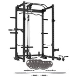 CORTEX PR4 Folding Power Rack with 90kg Standard Tri-Grip Weight and Bar Set V420-CSPR-PR4-A