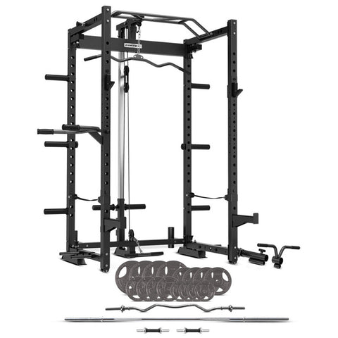 CORTEX PR4 Folding Power Rack with 90kg Standard Tri-Grip Weight and Bar Set V420-CSPR-PR4-A