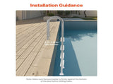 4-Step Stainless Steel Pool Ladder of 2 Handrail for 1371.6 mm Decked Pool V952-DXYCTTBGGBXGT35OAV0
