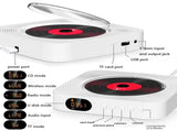 Wall-Mount Bluetooth CD Player LCD Display Music Player Home Audio Boombox White V1263-JX-6959