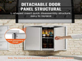BBQ Access Door, 787x609 mm Double Outdoor Kitchen Door, Stainless Steel Flush Mount Door, Wall V952-SMABSCJMYS31WSG92V0