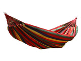 Garden Hammock Polyester Cotton Single Double Hammock Up to 440.9lb Anti Rollover Portable Hammock V1294-YM0901-3116240019711