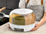 Grains Separate Storage Box Sealed Rotating Rice Bucket Home Insect Damp Proof Rice Storage Tank S V1294-YM0626-3118230011912