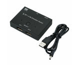 8K DP 1 In 2 Out Displayport Splitter Switch for HDTV Graphics Card Computer - Black V1263-JX-248