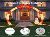 Jingle Jollys 2.5m Christmas Archway Pre-Lit Warm White LED Outdoor Garden Decoration XMAS-MOT-ARCH-RD