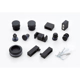 Frameless Glass Sliding Shower Door Hardware Rail Set Black V63-930961