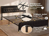 Artiss Queen Bed Frame with Storage Headboard SAA Certified Charging Station BFRAME-J-MARK-Q-BK-AB