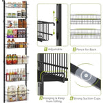 GOMINIMO 8 Tier Adjustable Baskets Over the Door Pantry Organizer Spice Rack V227-3720262010993