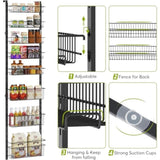 GOMINIMO 8 Tier Adjustable Baskets Over the Door Pantry Organizer Spice Rack V227-3720262010993