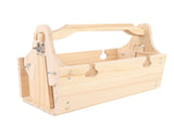 Wooden Folding Picnic Basket Table Outdoor Portable 2 in 1 Vintage with Wine Glass Holder Wood Grain V1294-YM0901-3111250046511