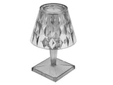 LED Crystal Table Lamp Transparent Prism Dimmable Desk Lamp USB Charging Indoor LightingGray V1294-YM0901-3119210122315