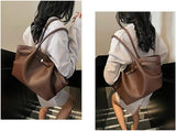 Coffee PU Leather Shoulder Bag for Women, Stylish Everyday Handbag V1237-ZY-917-069