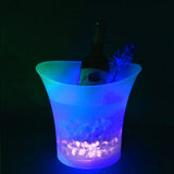 LED Ice Bucket Color Changing Wine Bucket Round Plastic Ice Bucket For KTV Party Bar V1294-YM0717-10084272