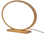 Bamboo Single Ring LED Lamp Light Modern Scandi Minimalistic - Natural V563-75165