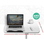 Artiss Laptop Desk Table Fan Cooling White 60CM LA-DESK-GEN-L2-WH