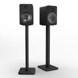 Kanto YU6 200W Powered Bookshelf Speakers with Bluetooth and Phono Preamp - Pair, Matte Black with V398-KO-YU6MB-SP26PL