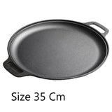 Heavy Duty Double Handle Cast Iron Griddle, Uncoated Solid Iron Pan for Steak, Pork Chops & V1221-XM-LB5309-ZS181