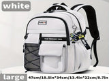 Teenager Backpack Safe Materials Backpack Multiple Compartments Backpack Ample - White - Size V1106-813-30058-WHT1-47-34CM