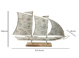 Distressed Finish Sail Boat Ornament 56cm V637-97045BOA