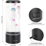 Jellyfish Lamp, Jellyfish Lava Lamp Aquarium Jellyfish Lamp LED Light 7 Colors with USB for V1237-ZY-203-3824